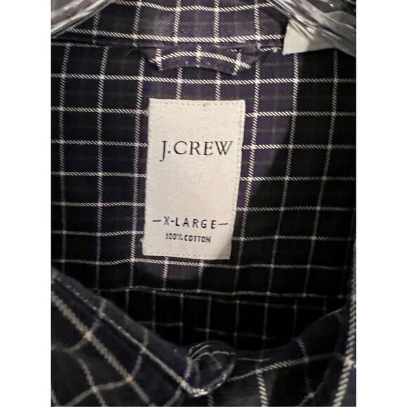 J. Crew Button-Up Check Shirt Mens XL Blue Preppy. - Picture 2 of 4